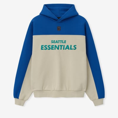 Seattle Seahawks Fear of God x NFL Unisex 90s Relaxed Hoodie - Sand/Blue