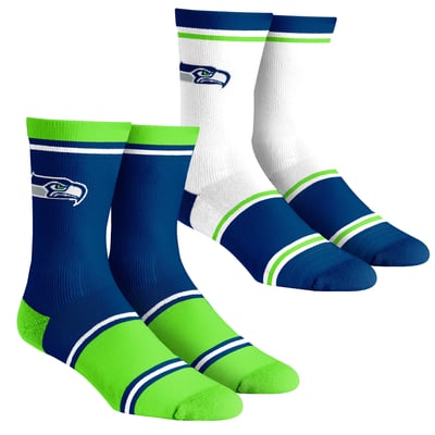 Seattle Seahawks Rock Em Unisex Two-Pack Team Color Crew Socks - College Navy
