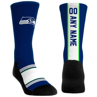  Seattle Seahawks Rock Em Unisex Custom Jersey Crew Socks - Navy