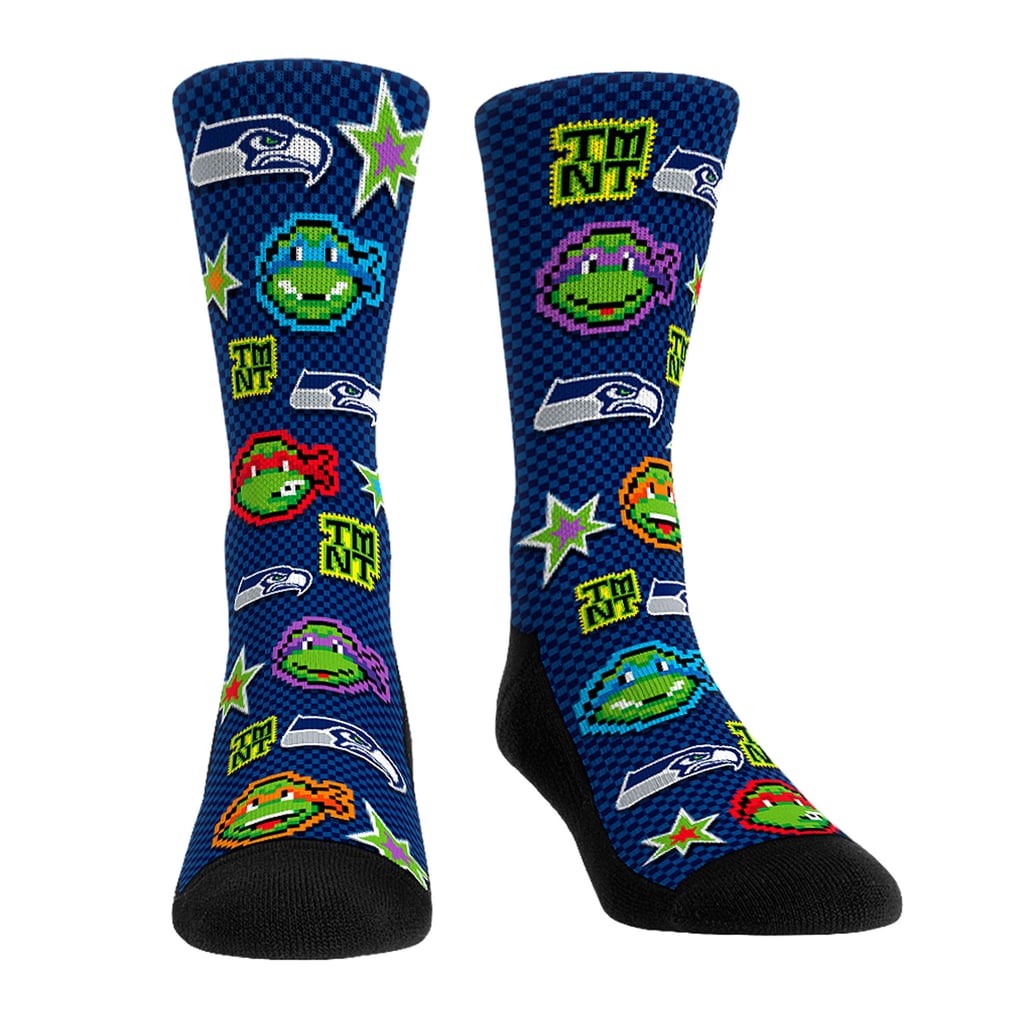  Seattle Seahawks Rock Em Socks Unisex TMNT Three-Pack Crew Sock Set - College Navy
