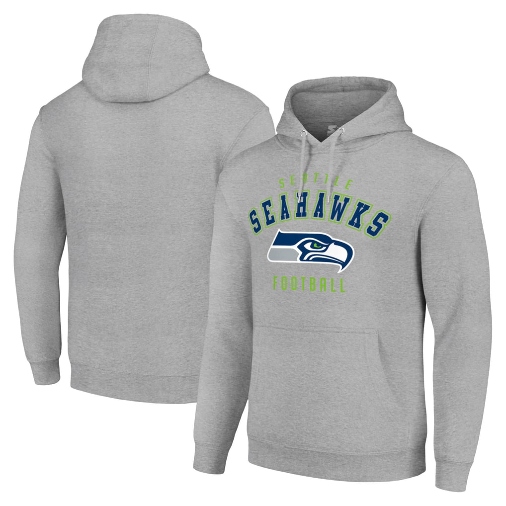 Seattle Seahawks Starter Unisex Logo Pullover Hoodie - Heather Gray