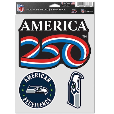 Seattle Seahawks WinCraft America 250 Three-Piece Fan Decal Set