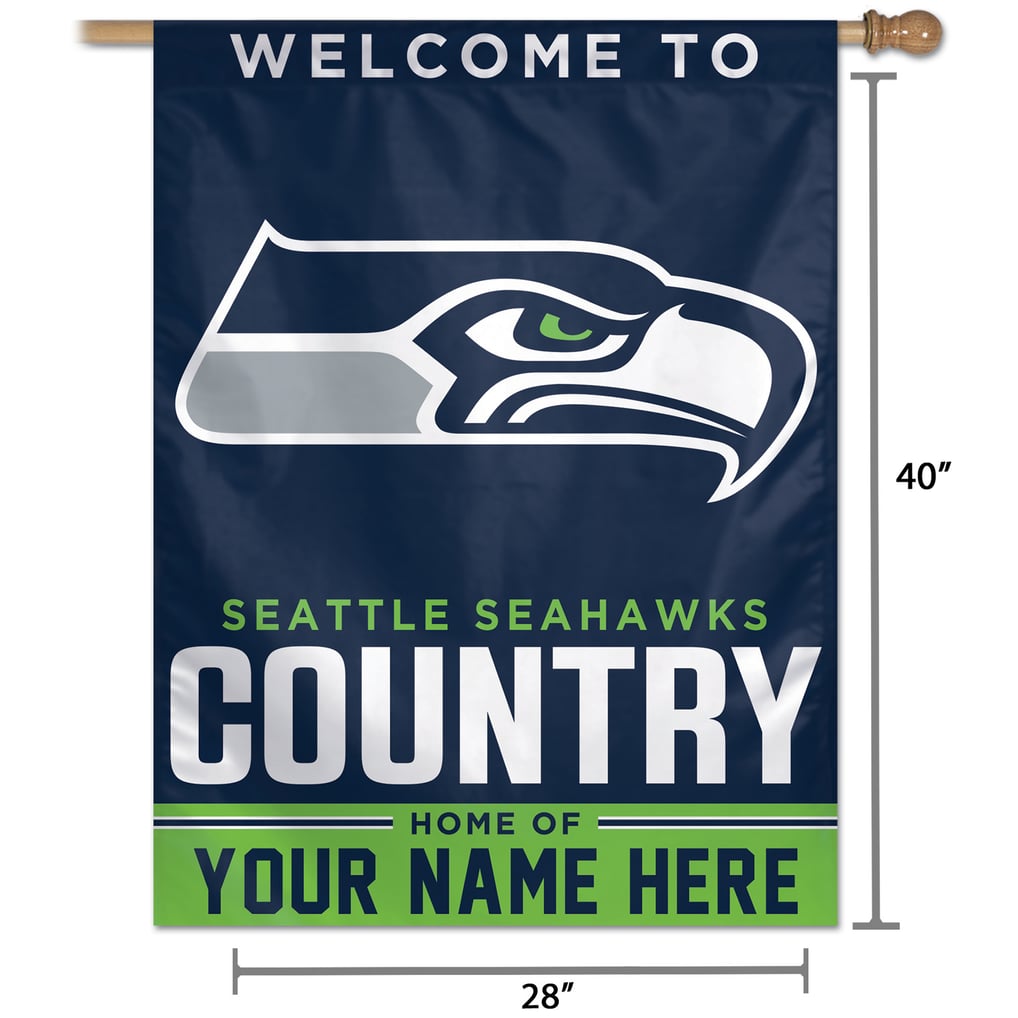 Seattle Seahawks WinCraft Personalized 27'' x 37'' Single-Sided Vertical Banner