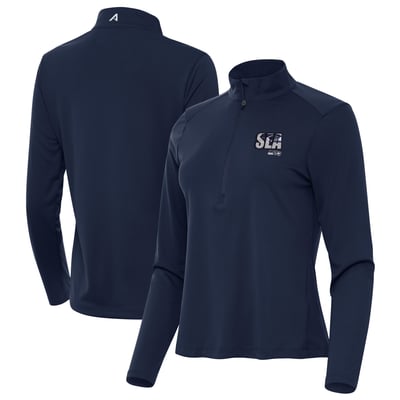 Seattle Seahawks Antigua Women's Tribute Half-Zip Pullover - College Navy
