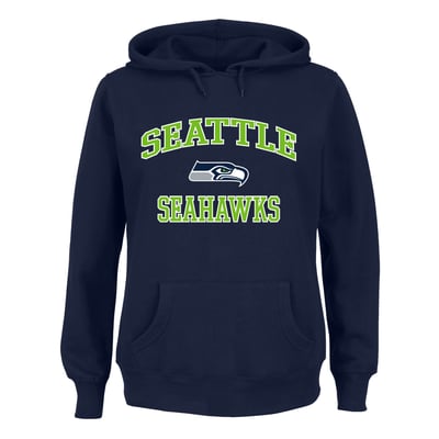 Seattle Seahawks Fanatics Women's Plus Size Heart & Soul Hoodie - College Navy
