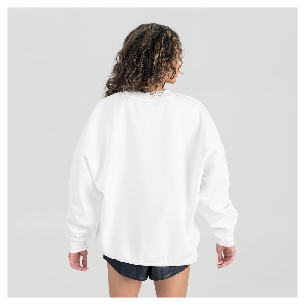  Seattle Seahawks Gameday Couture Women's Oversized Hard Earned Premium Fleece Pullover Sweatshirt - White