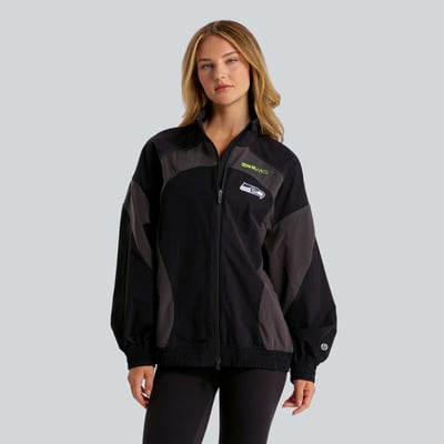 Seattle Seahawks lululemon Women's Ventilated Oversized Track Jacket - Black
