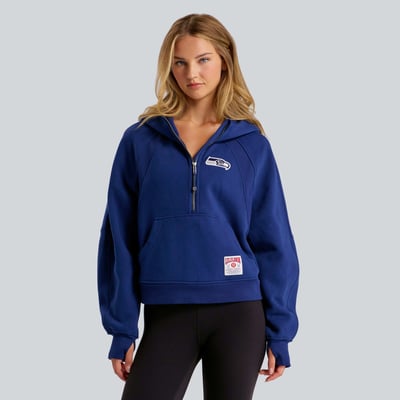  Seattle Seahawks lululemon Women's Scuba Oversized Half-Zip Hoodie - Midnight Shadow