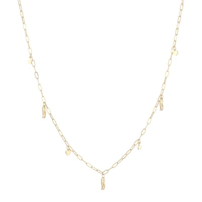 Seattle Seahawks LUV AJ Women's Star & Heart Charm Logo Necklace - Gold