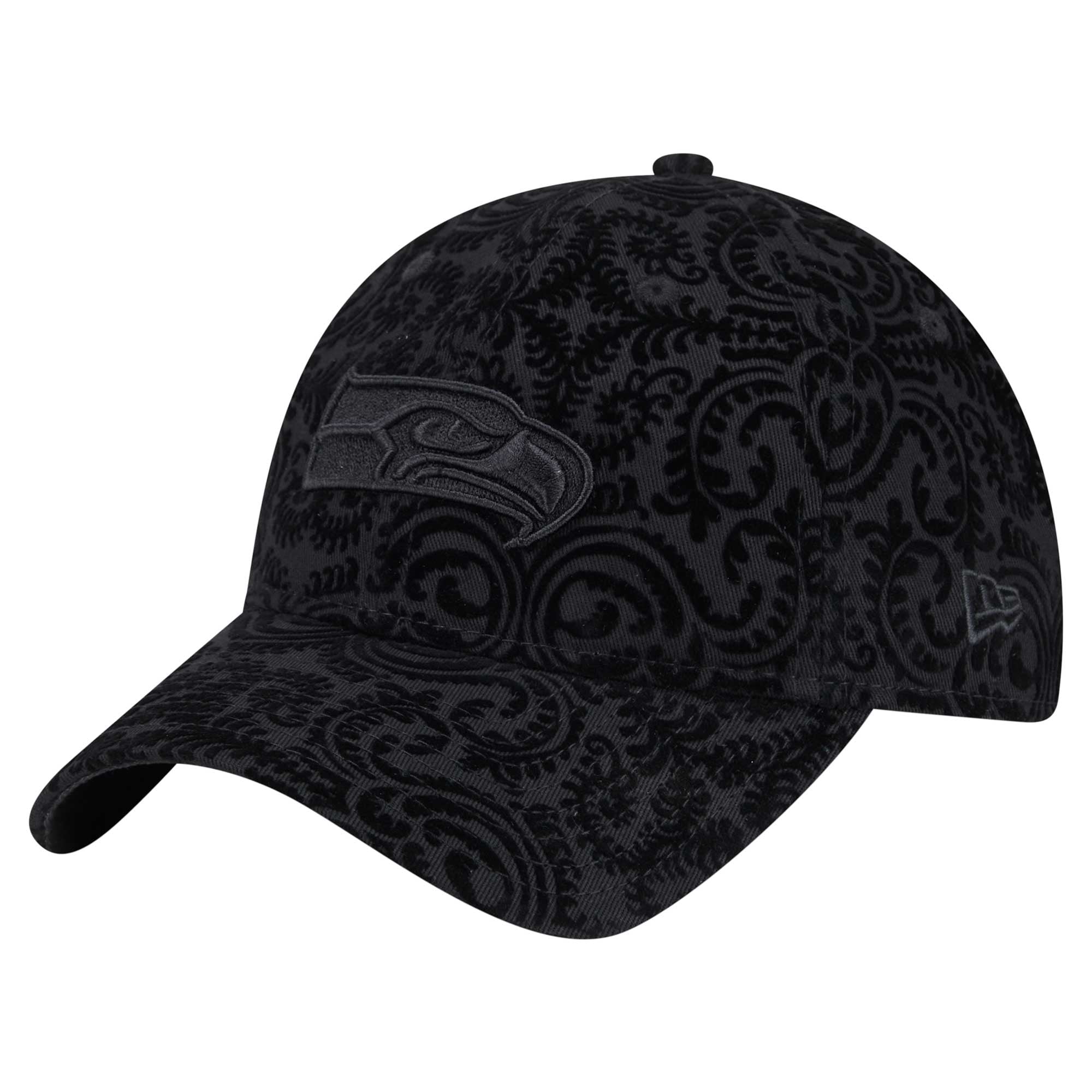 New Era Smfk Strapback Baseball Cap Hat Black All Over Print Womens OSFM New Era Black Snapback White Music M Hat – Memphis Redbirds  main image 2
