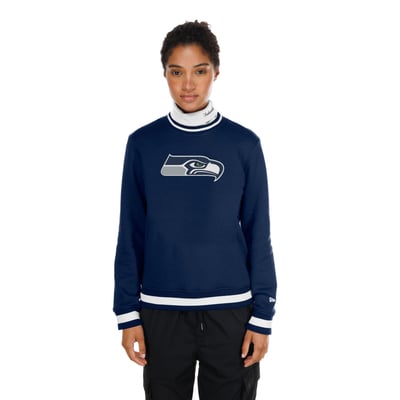 Seattle Seahawks New Era Women's Sport Classics Turtleneck - Navy