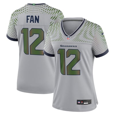12s Seattle Seahawks Nike Women's Rivalries Collection Game Jersey - Gray