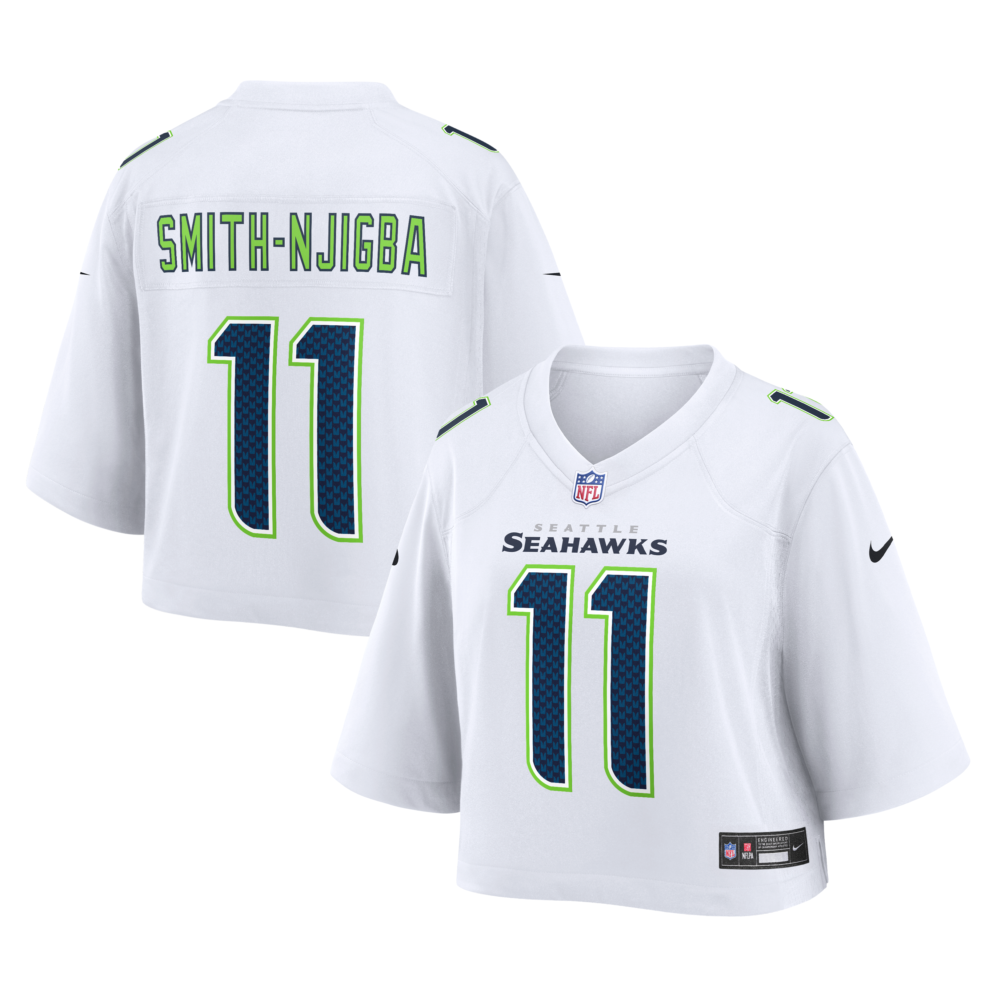 Women's Nike Jaxon Smith-Njigba White Seattle Seahawks Cropped Fashion ...