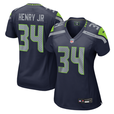 Robert Henry Jr Seattle Seahawks Nike Women's Team Game Jersey - College Navy