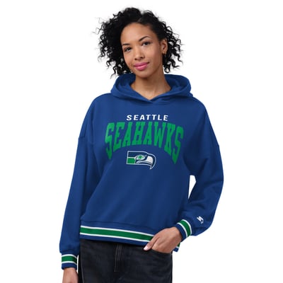 Seattle Seahawks Starter Women's Vintage Home Plate Hoodie - Royal