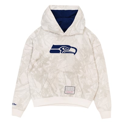  Seattle Seahawks Mitchell & Ness Youth Ghosted Hoodie - White