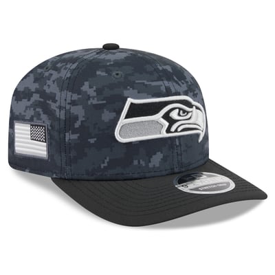 Seattle Seahawks New Era Youth 2026 Salute To Service 9SEVENTY Adjustable Hat - Black