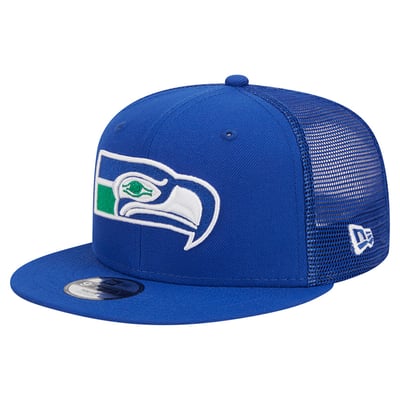 Seattle Seahawks New Era Youth Throwback Main Trucker 9FIFTY Snapback Hat - Royal