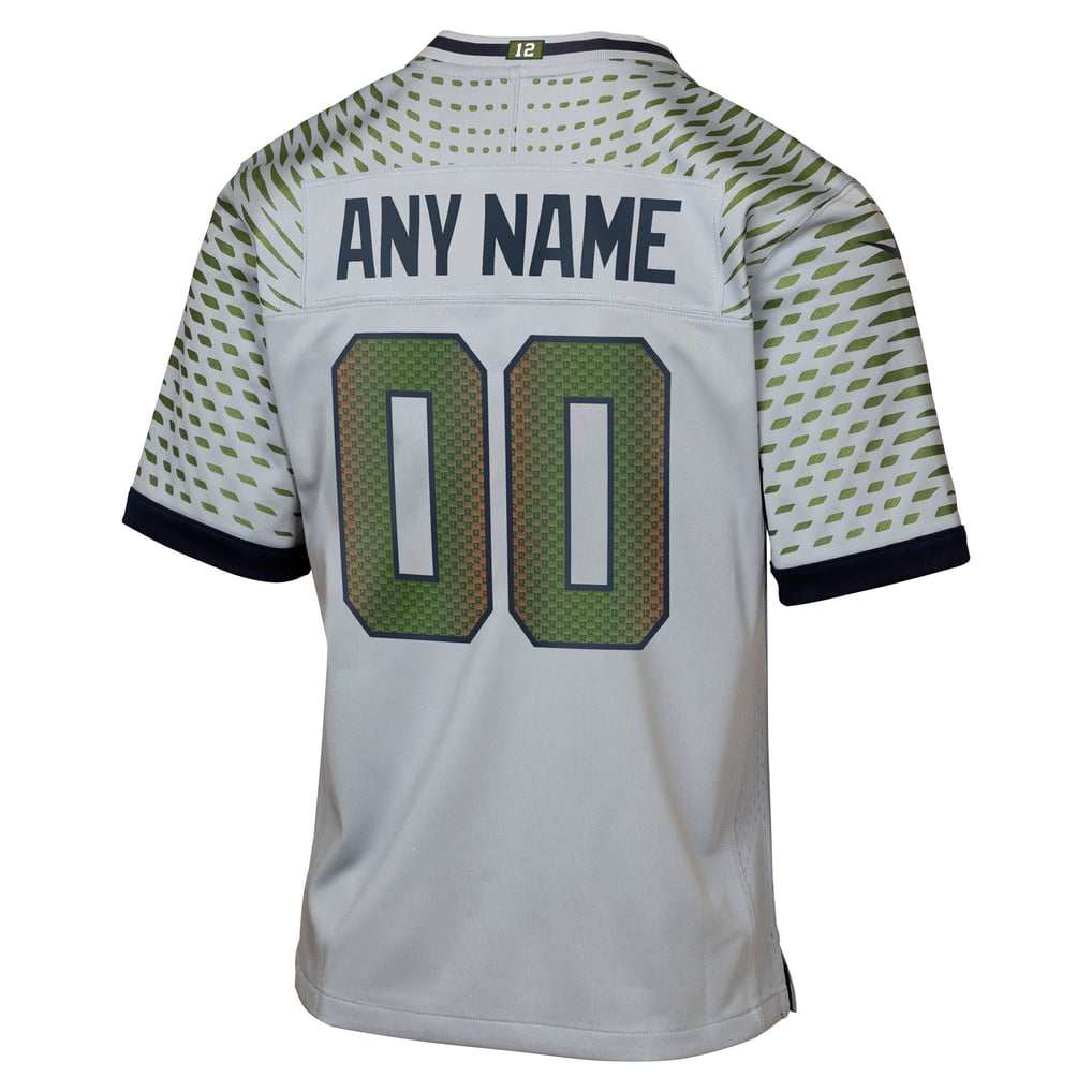 Seattle Seahawks Nike Youth Rivalries Collection Custom Game Jersey - Gray
