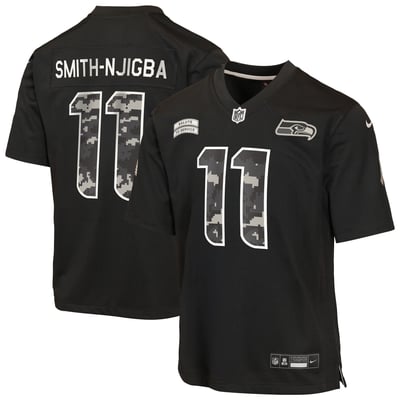 Jaxon Smith-Njigba Seattle Seahawks Nike Youth 2026 Salute to Service Game Jersey  - Black