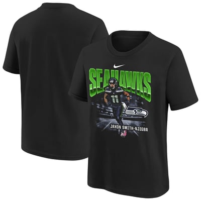 Jaxon Smith-Njigba Seattle Seahawks Nike Youth Oversized Player T-Shirt - Black