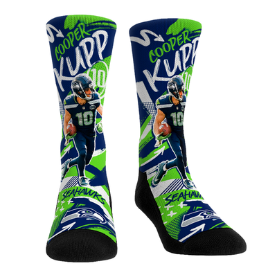 Cooper Kupp Seattle Seahawks Rock Em Youth Playmaker Crew Socks - College Navy