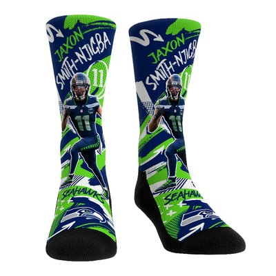 Jaxon Smith-Njigba Seattle Seahawks Rock Em Youth Playmaker Crew Socks - College Navy