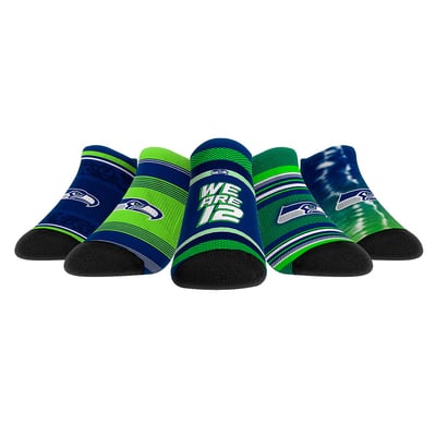  Seattle Seahawks Rock Em Youth Super Fan Five-Pack Low-Cut Socks Set - 