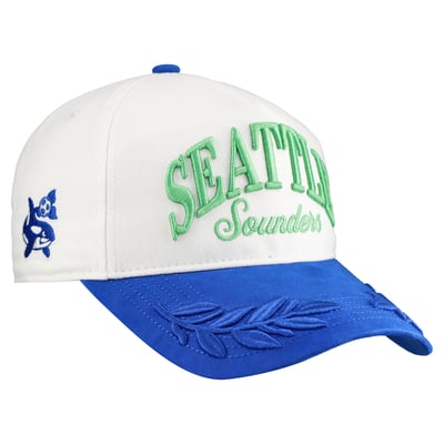 Seattle Sounders FC Sportiqe Unisex Admiral Twill Adjustable Hat - White/Blue