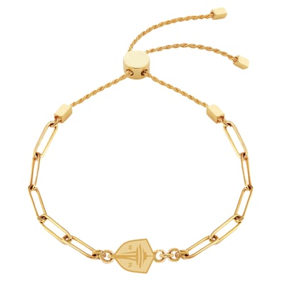 Seattle Sounders FC LUV AJ Women's Logo Paperclip Chain Charm Bracelet - Gold