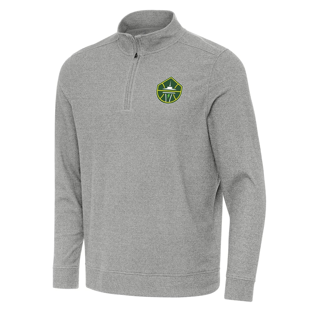 Seattle Storm Antigua Subtle Quarter-Zip Top - Heather Gray