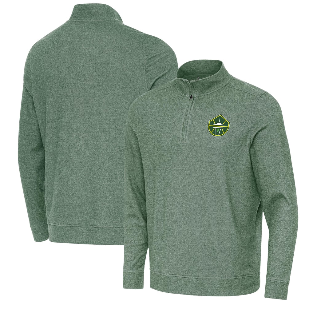 Seattle Storm Antigua Subtle Quarter-Zip Top - Heather Green