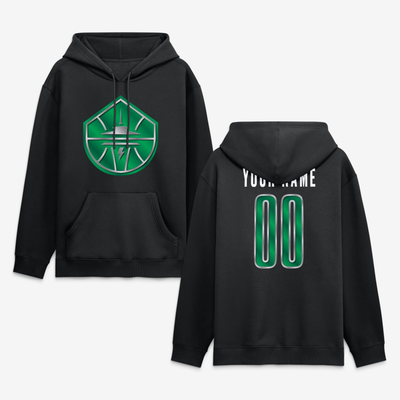 Seattle Storm  Forged Mascot Personalized Name & Number Hoodie - Black