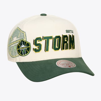 Seattle Storm Mitchell & Ness Unisex Big Time Pro Crown Snapback Hat - Cream