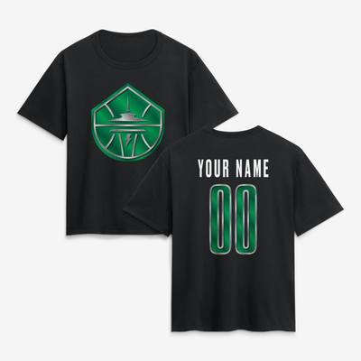 Seattle Storm Women's Forged Mascot Personalized Name & Number T-Shirt - Black