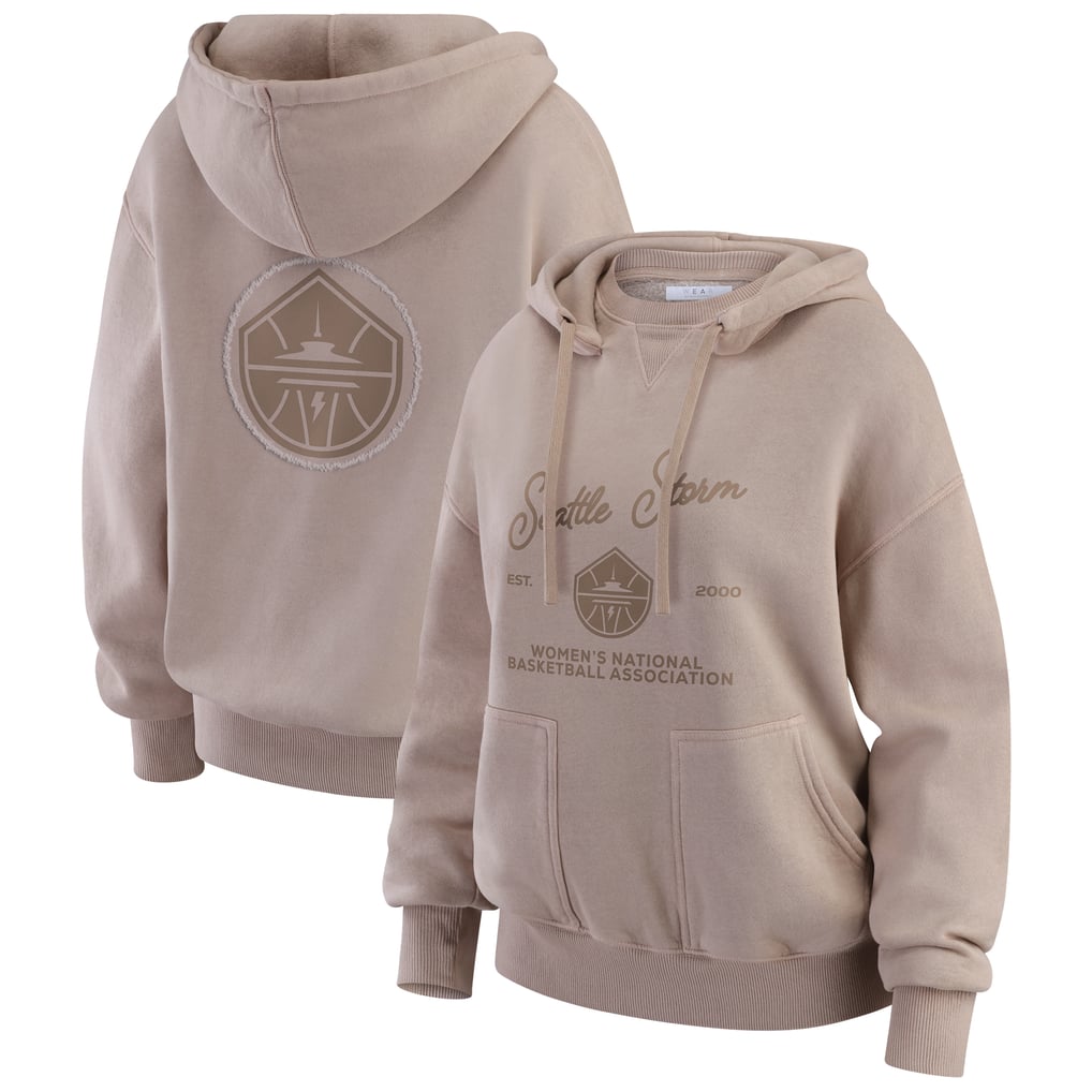  Seattle Storm WEAR by Erin Andrews Women's Washed Pullover Crewdie - Tan