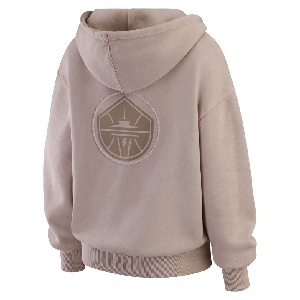  Seattle Storm WEAR by Erin Andrews Women's Washed Pullover Crewdie - Tan