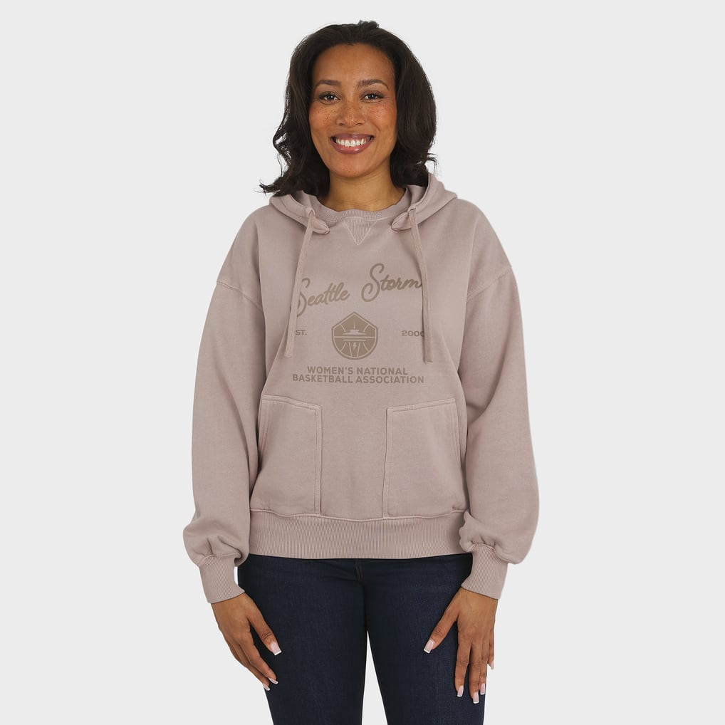  Seattle Storm WEAR by Erin Andrews Women's Washed Pullover Crewdie - Tan