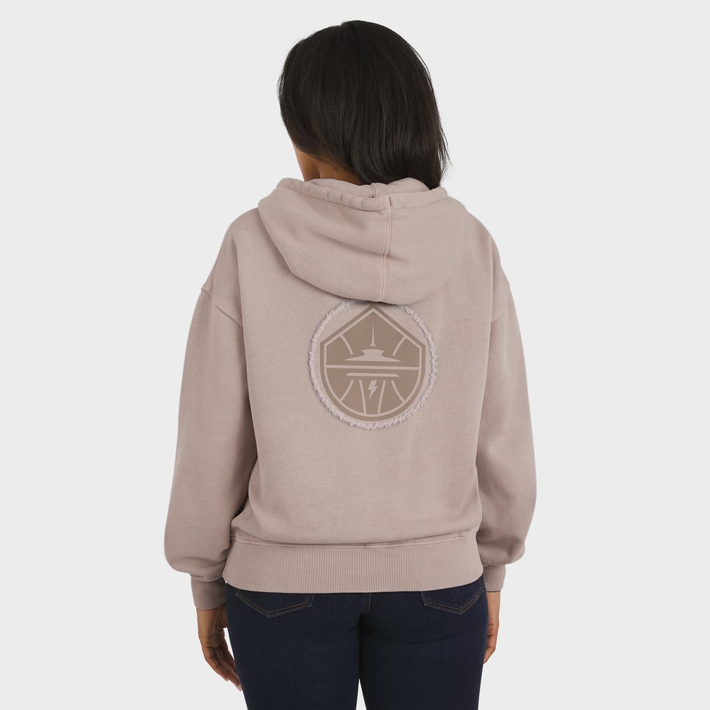  Seattle Storm WEAR by Erin Andrews Women's Washed Pullover Crewdie - Tan