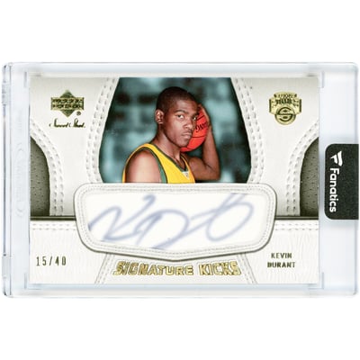 Kevin Durant Seattle SuperSonics Autographed 2007-08 Upper Deck Sweet Shot Signature Kicks #SK-KD #15/40 Card