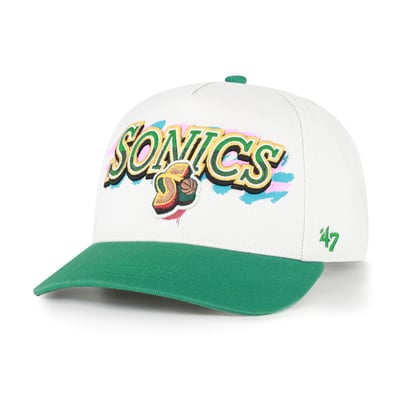  Seattle SuperSonics '47 City Paint Hitch Adjustable Hat - Cream/Green