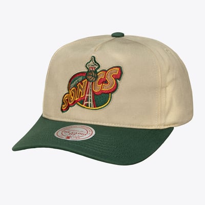 Seattle SuperSonics Mitchell & Ness Hardwood Classics Retro Roots Snapback Hat - Cream

