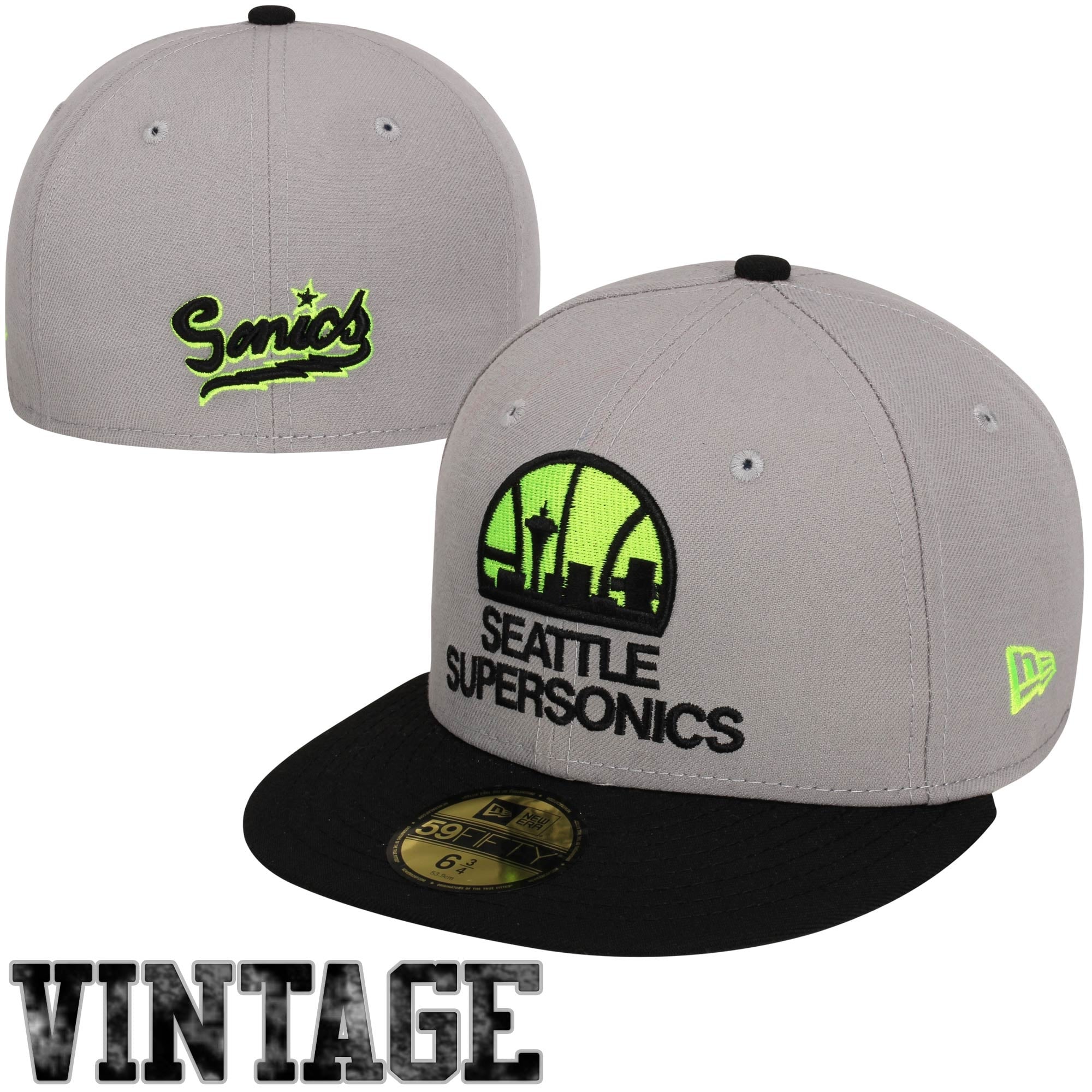 New Era Seattle SuperSonics Color Pop 59FIFTY Fitted Hat - Gray