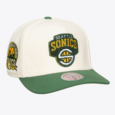 Seattle SuperSonics Mitchell & Ness Unisex Cream Team Pro Adjustable Hat - Cream
