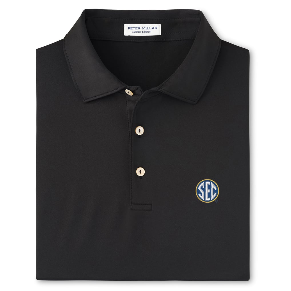  SEC Solid Performance Jersey Polo - Black