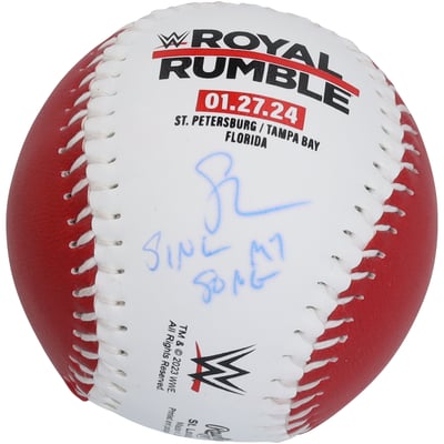 Seth Rollins WWE Autographed 2024 Royal Rumble Baseball with "Sing My Song" Inscription