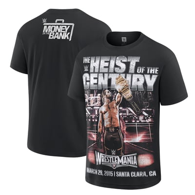 Seth Rollins Money In The Bank Nostalgia Heist of the Century Elevated Boxy T-Shirt - Black