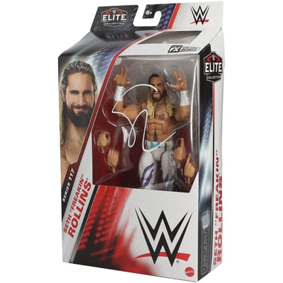 Seth Rollins WWE Autographed Fanatics Authentic Mattel Elite Collection Series 117 Action Figure 