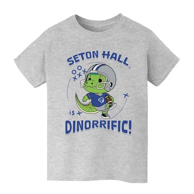 Seton Hall Pirates Vive La Fete Youth Dinorrific T-Shirt - Gray
