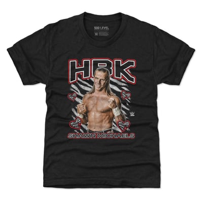 Shawn Michaels 500 Level Youth HBK Stripes T-Shirt - Black